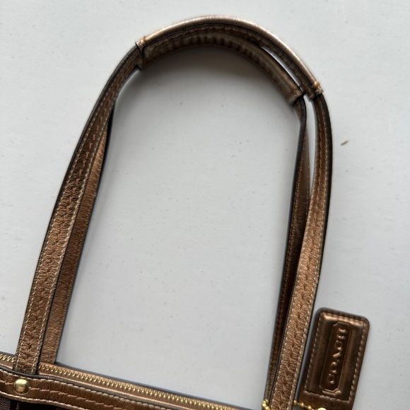 Coach Signature Brown Tote Bag - Picture 6 of 16